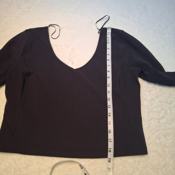 Lululemon Align Long Sleeve Crop Top Sz 12 Sporty Gym Workout Yoga Athleisure - Picture 8 of 10